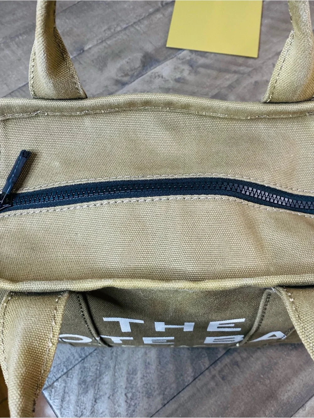 Authentic Marc Jacobs The Canvas Tote Bag Slate Green Khaki Crossbody Medium